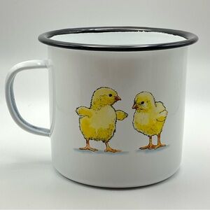 Red Shed Enamelware Chick Mug Cottagecore Farmhouse Springtime Easter Camping